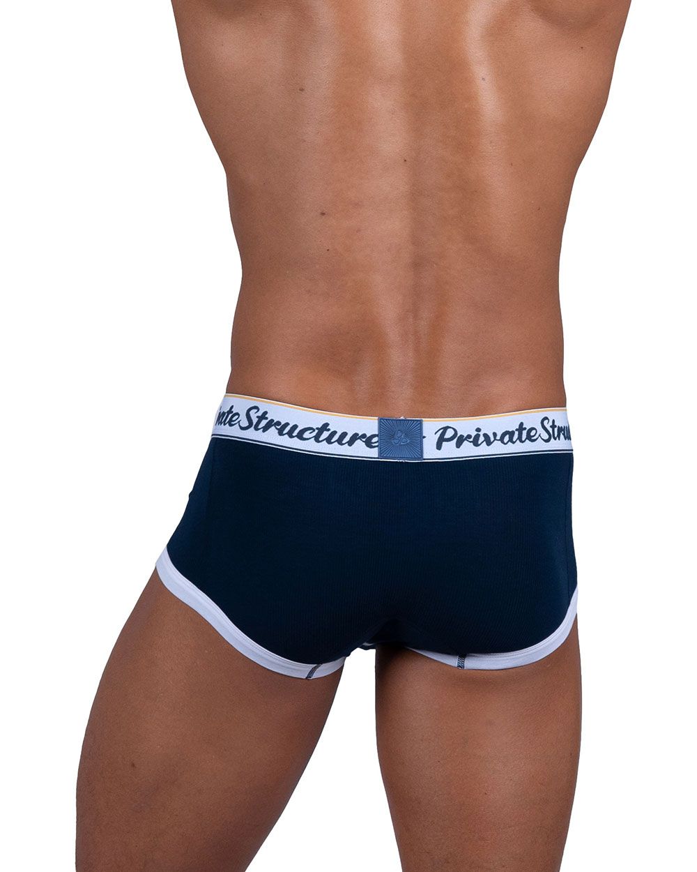 Private Structure Men's Underwear SCUS4530 Classic Mid Waist Trunks Color Navy