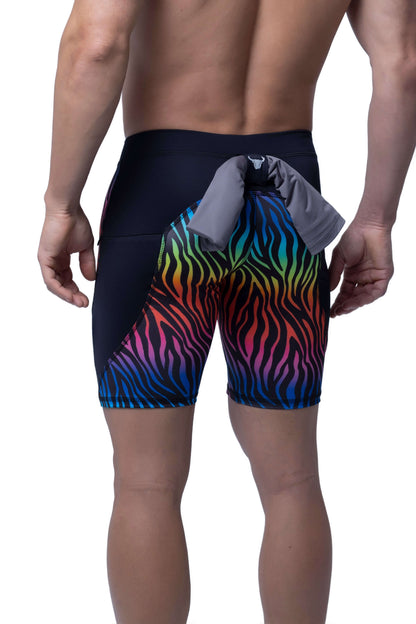 Pride Rainbow Tiger Shorts | MEN Shorts | Matador Meggings | OUTFAIR | OUTFAIR