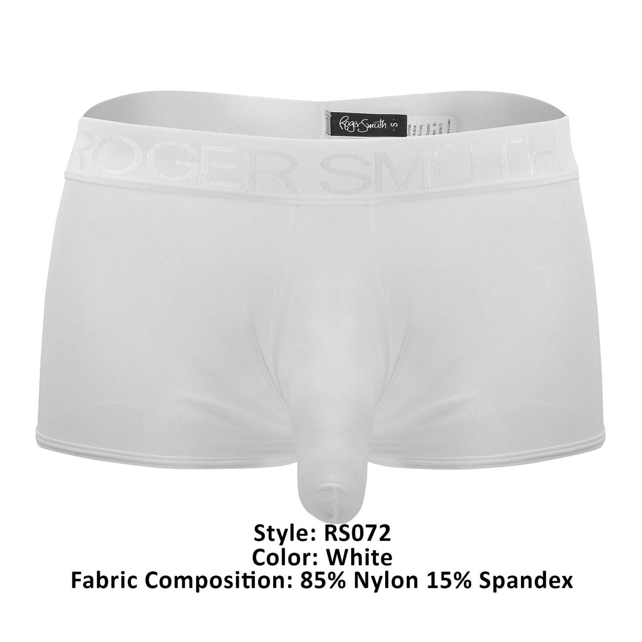 Roger Smuth RS072 Men's Underwear Trunks Color White