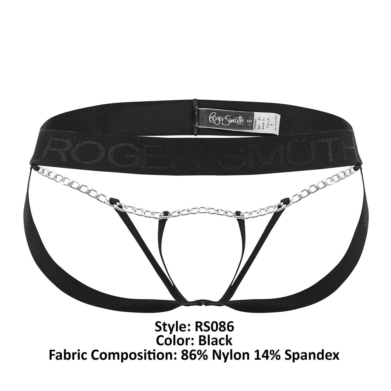 Roger Smuth RS086 Men's Underwear Jock-Thong Color Black