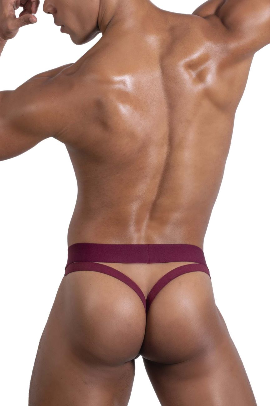 Roger Smuth RS086 Men's Underwear Jock-Thong Color Burgundy