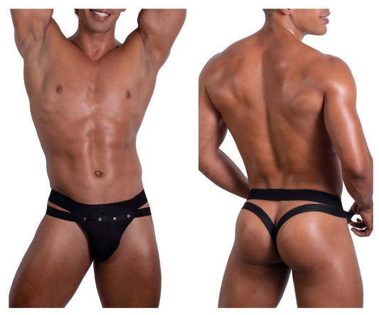 Roger Smuth RS088 Men's Underwear Jock-Thong Color Black