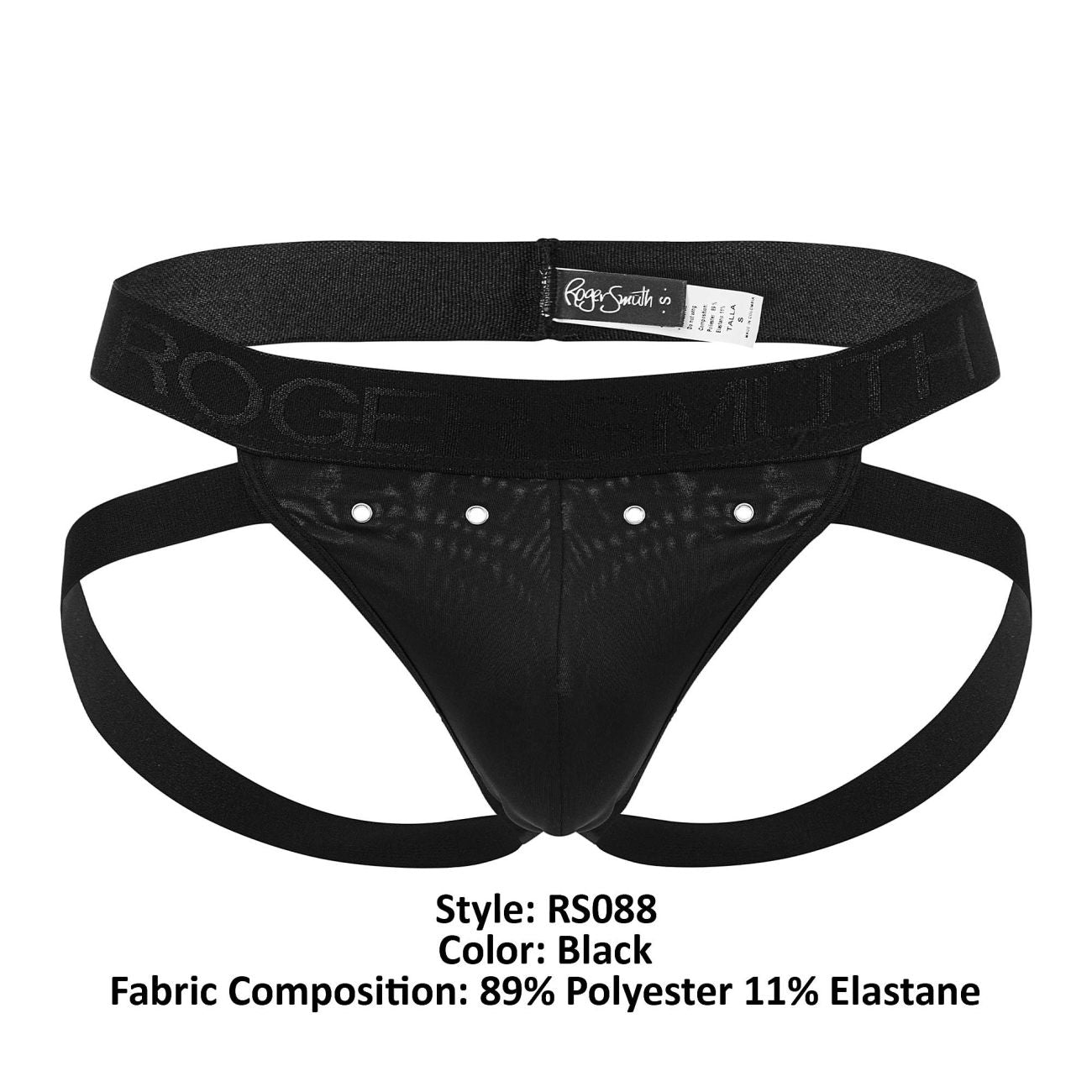 Roger Smuth RS088 Men's Underwear Jock-Thong Color Black