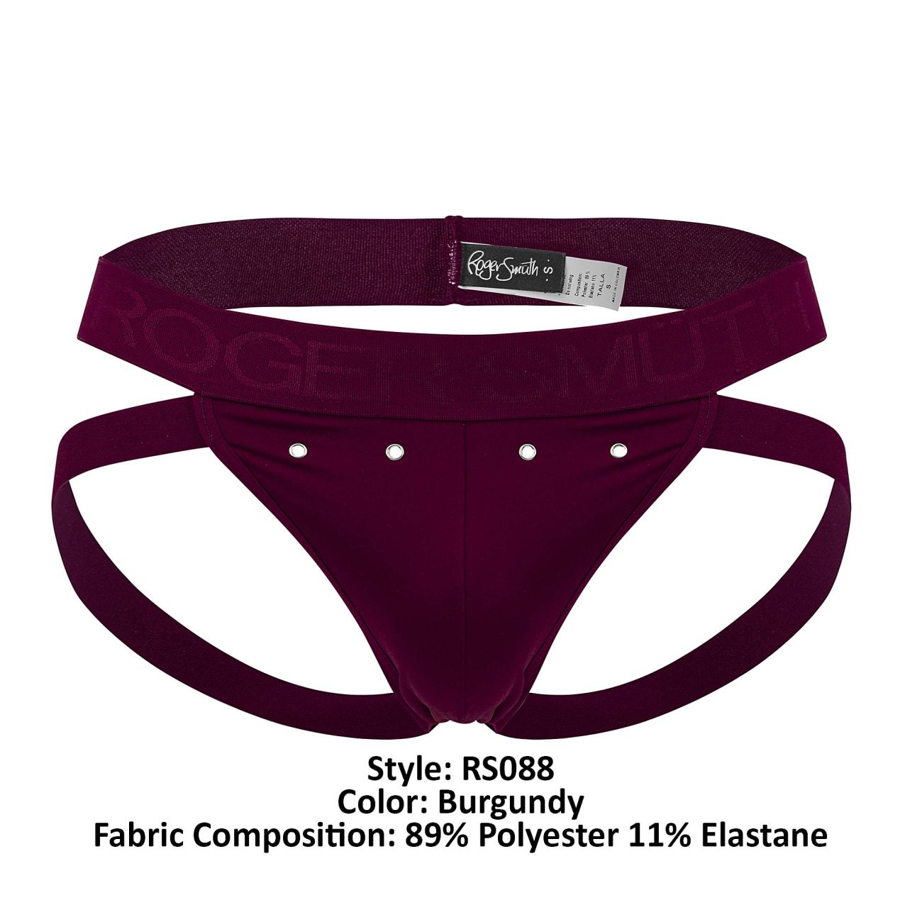Roger Smuth RS088 Men's Underwear Jock-Thong Color Burgundy