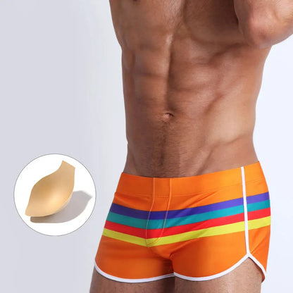 Retro Stripes Swim Trunk
