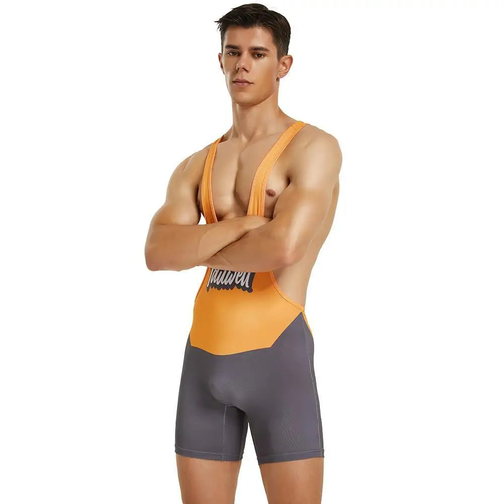 Tauwell Athletic Cream wrestling singlet