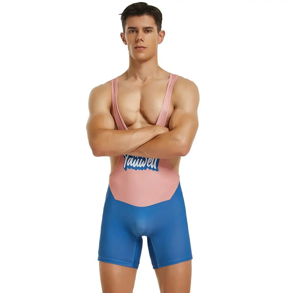 Tauwell Athletic Cream wrestling singlet