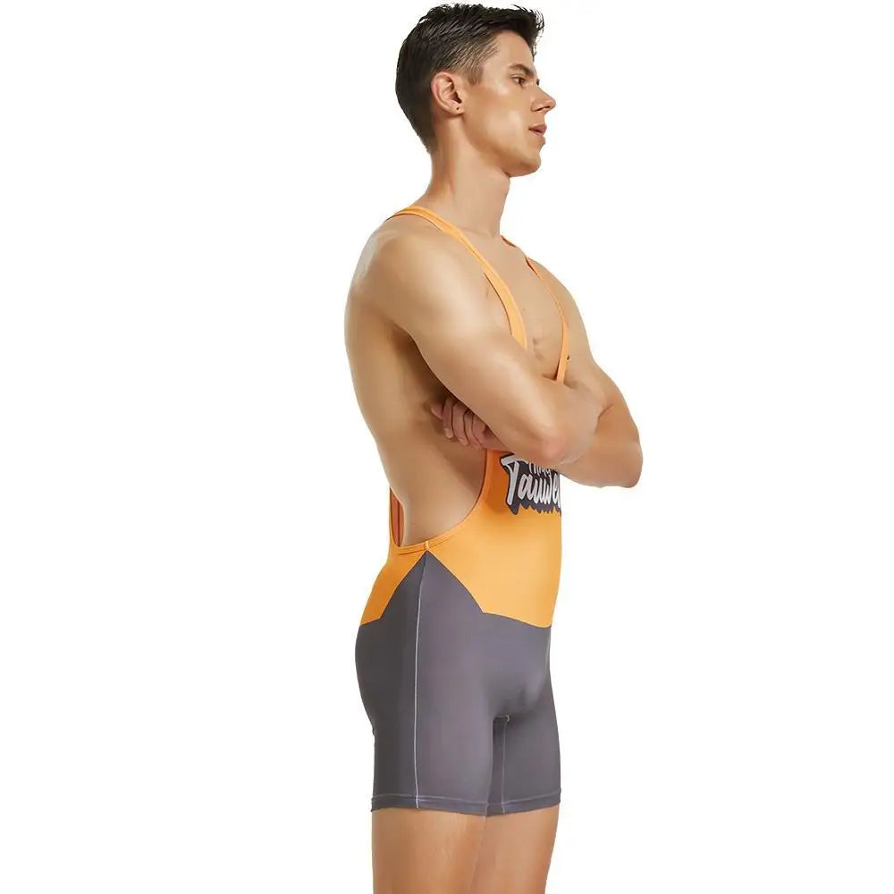 Tauwell Athletic Cream wrestling singlet