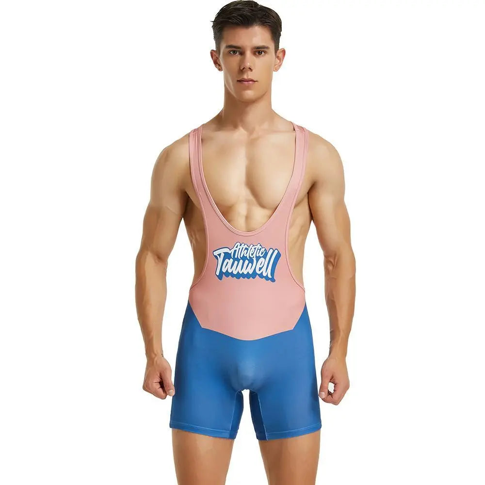 Tauwell Athletic Cream wrestling singlet