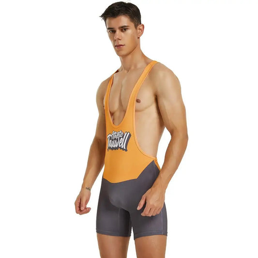 Tauwell Athletic Cream wrestling singlet