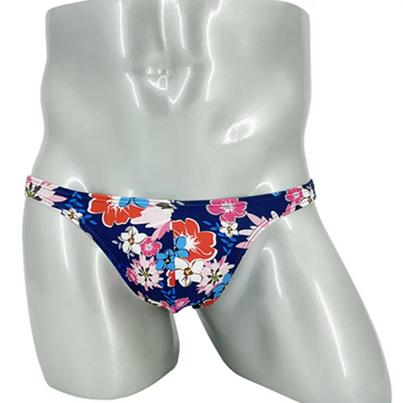 Tropical Flowers Low Cut Swim Brief