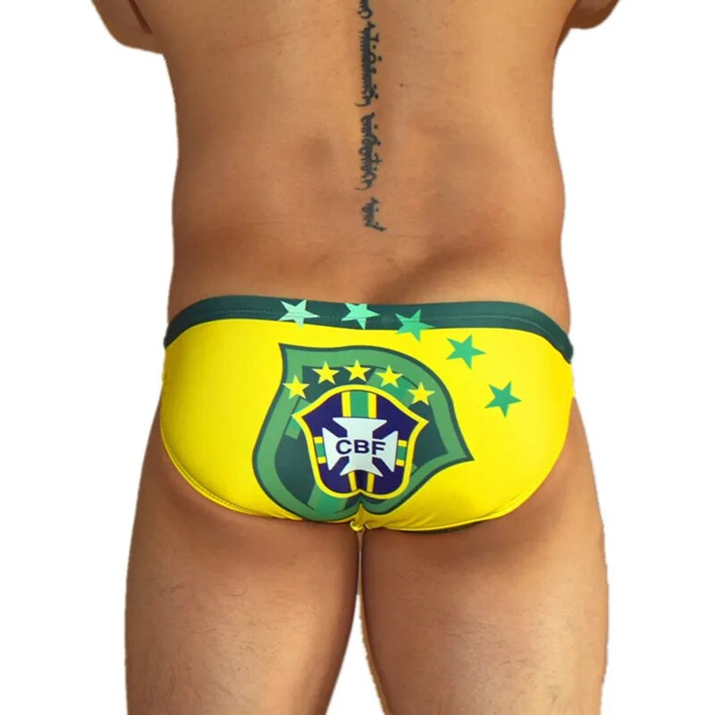 Brazil Flag Low Cut Swim Brief