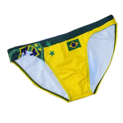 Brazilian Football Confederation Flag Low Cut Swim Brief