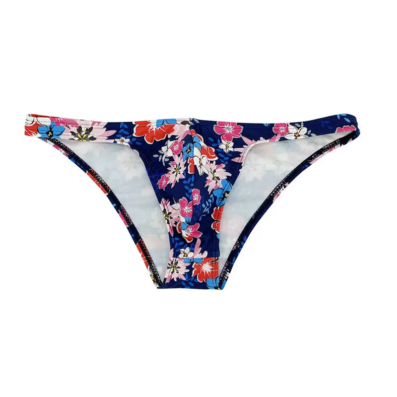 Tropical Flowers Low Cut Swim Brief