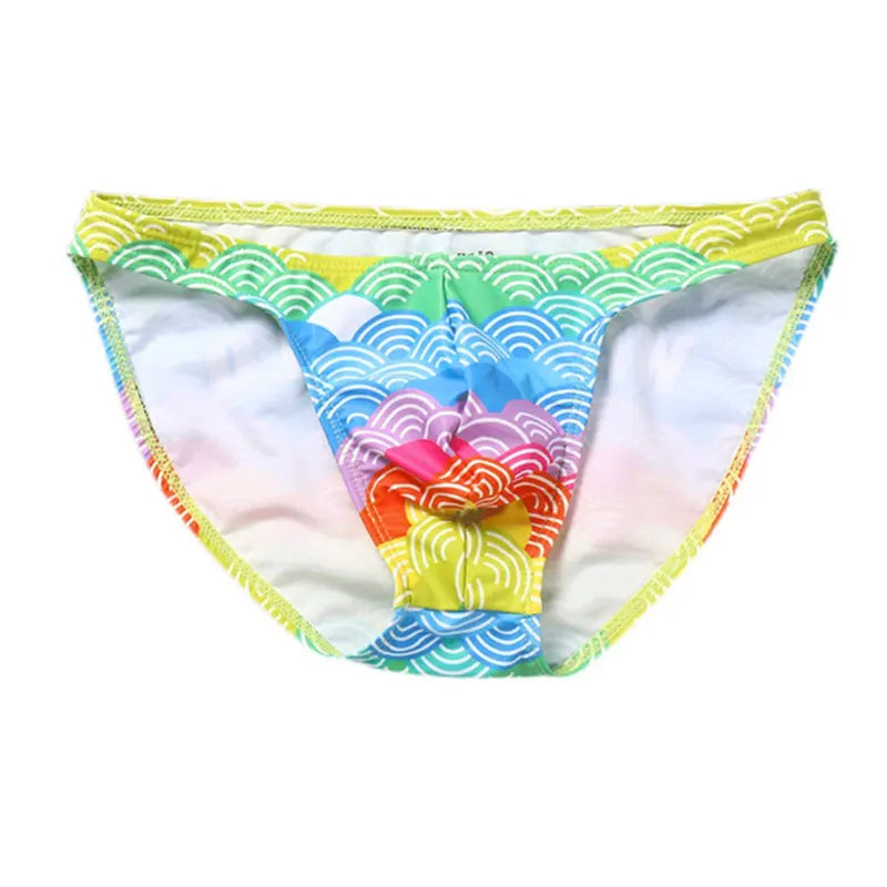 Rainbow Clouds Low Cut Swim Brief