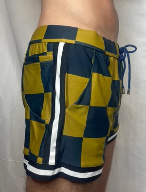 CTS Big Box Green Checker Swim To Gym Short