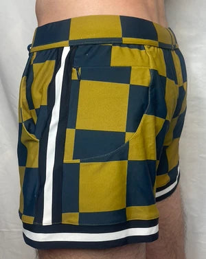 CTS Big Box Green Checker Swim To Gym Short