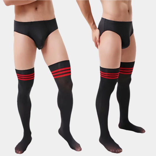 Thigh High Men's Stockings - front view