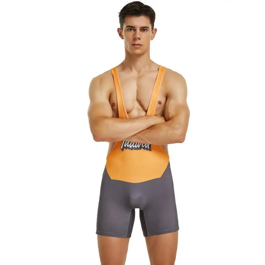 Tauwell Athletic Cream wrestling singlet