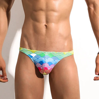 Rainbow Clouds Low Cut Swim Brief