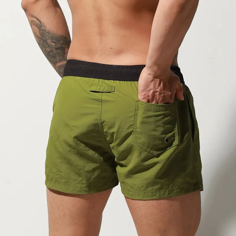 Shiny Badge Swim Shorts