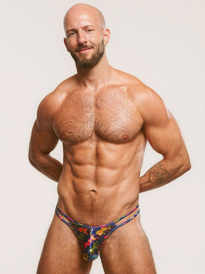 Luxe Satin Double Strap Thong