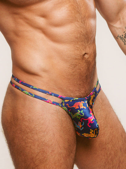 Luxe Satin Double Strap Thong