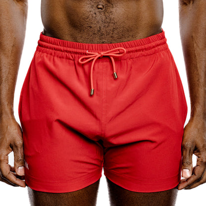 Red Swim Gym Short