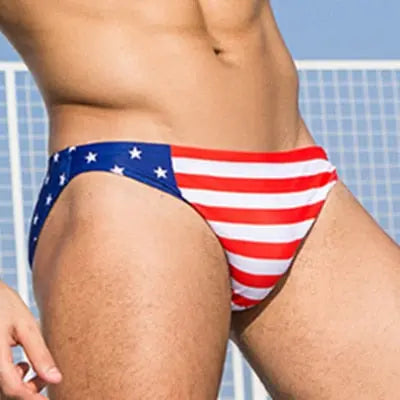 Team USA Flag Low Cut Swim Brief - view 1