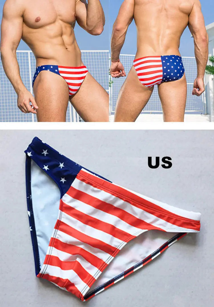 Team USA Flag Low Cut Swim Brief - view 2