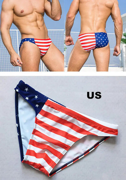 Team USA Flag Low Cut Swim Brief - view 2