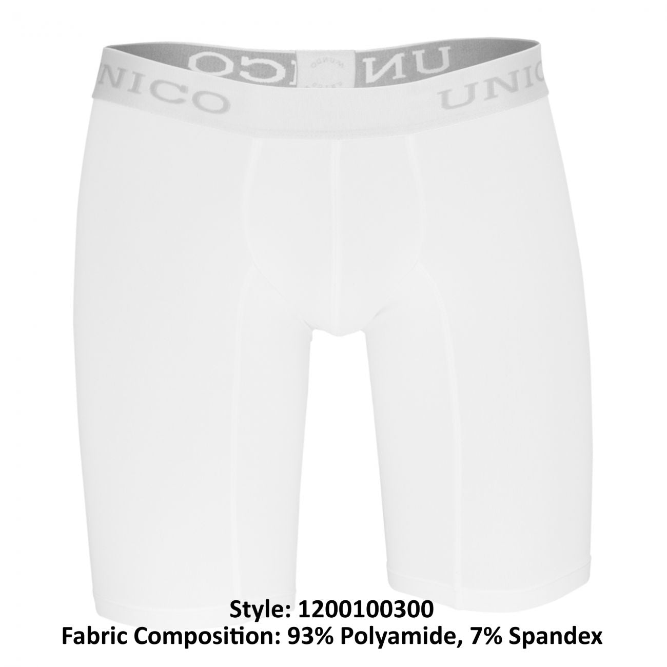 Mundo Unico Men's Underwear 1200100300 (1212010030300) Boxer Briefs Cristalino Microfiber Color White