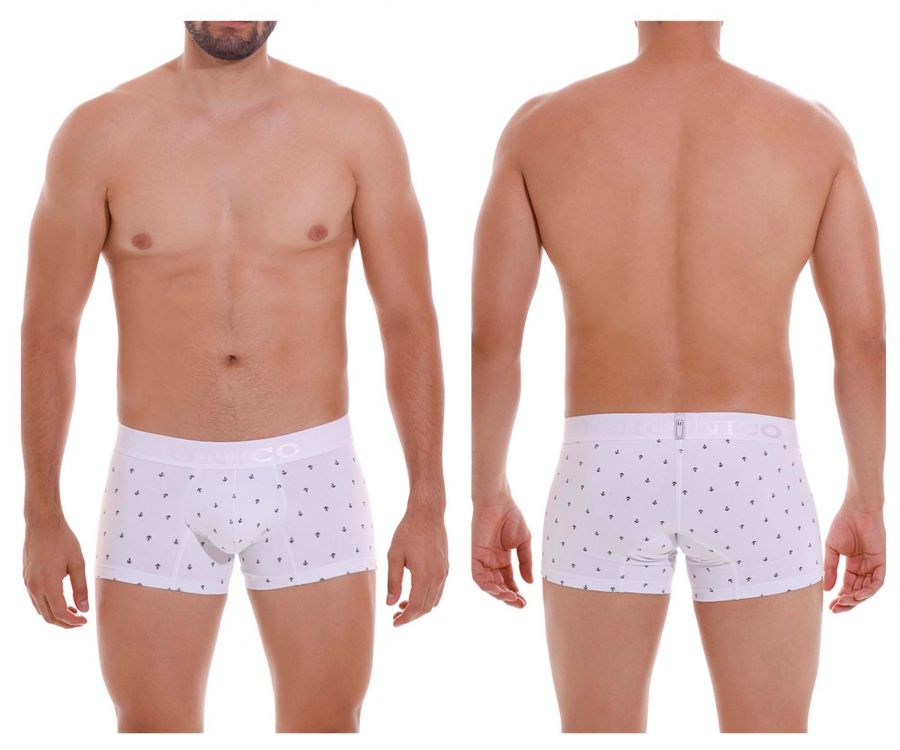 Mundo Unico Men's Underwear 22110100101 Naviero Trunks Color 29-White