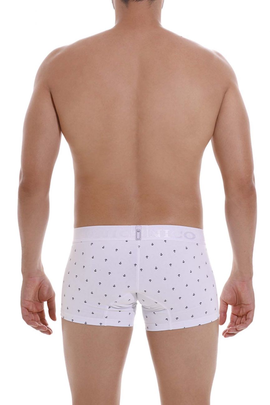 Mundo Unico Men's Underwear 22110100101 Naviero Trunks Color 29-White