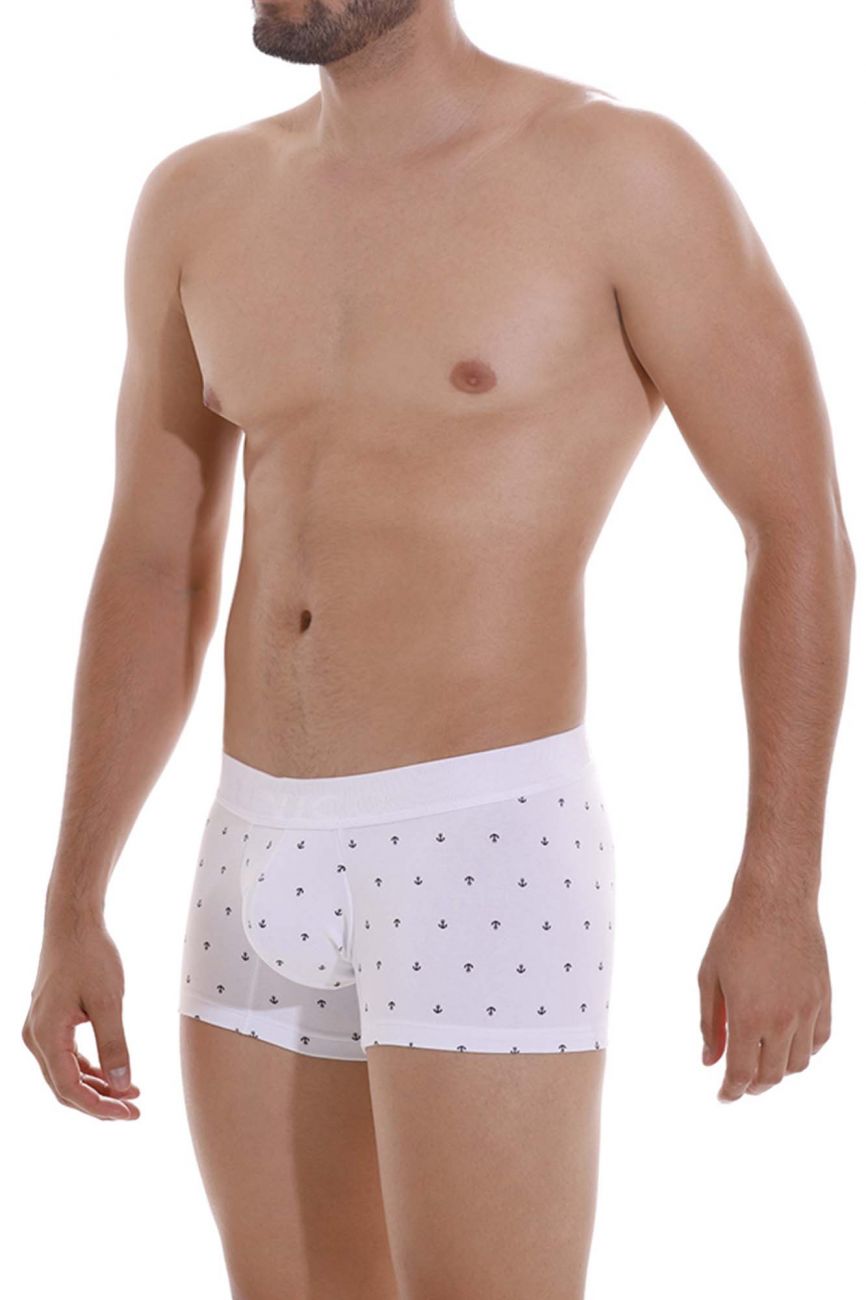 Mundo Unico Men's Underwear 22110100101 Naviero Trunks Color 29-White