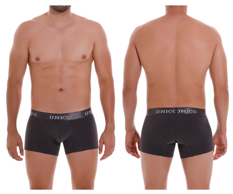 Mundo Unico Men's Underwear 22120100104 Asfalto A22 Trunks Color 96-Dark Gray