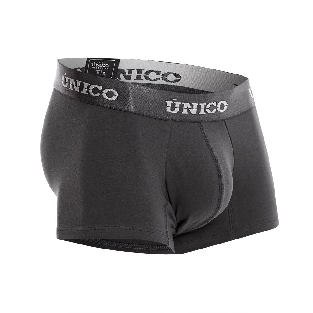 Mundo Unico Men's Underwear 22120100104 Asfalto A22 Trunks Color 96-Dark Gray