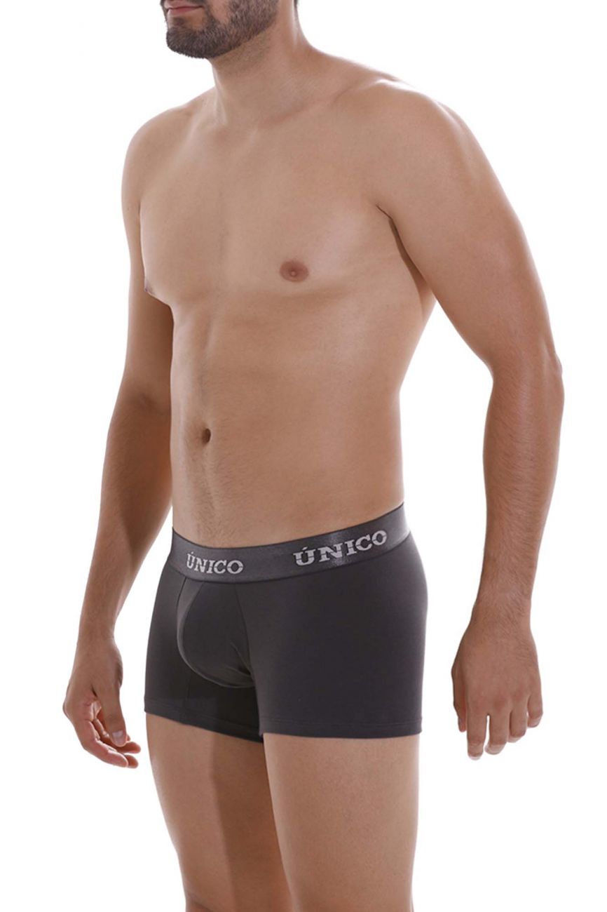Mundo Unico Men's Underwear 22120100104 Asfalto A22 Trunks Color 96-Dark Gray