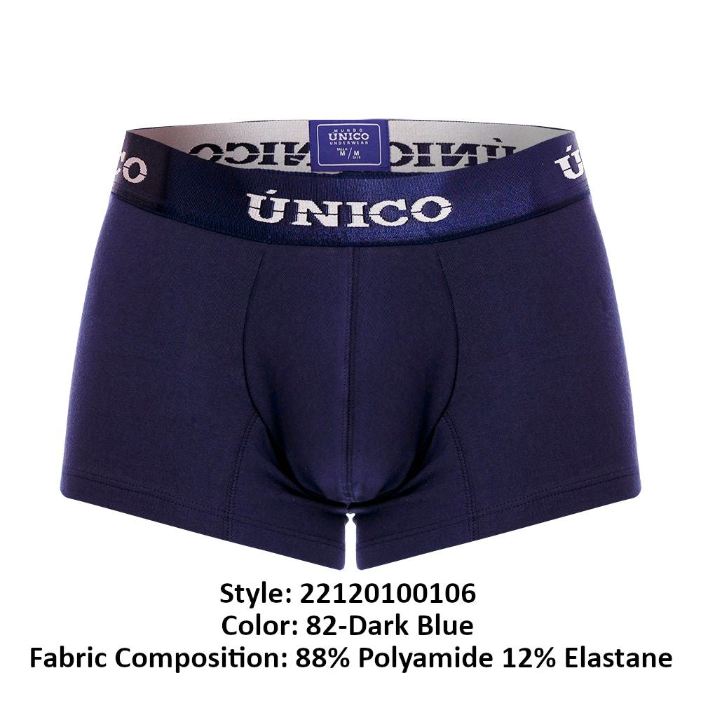 Mundo Unico Men's Underwear 22120100106 Profundo M22 Trunks Color 82-Dark Blue