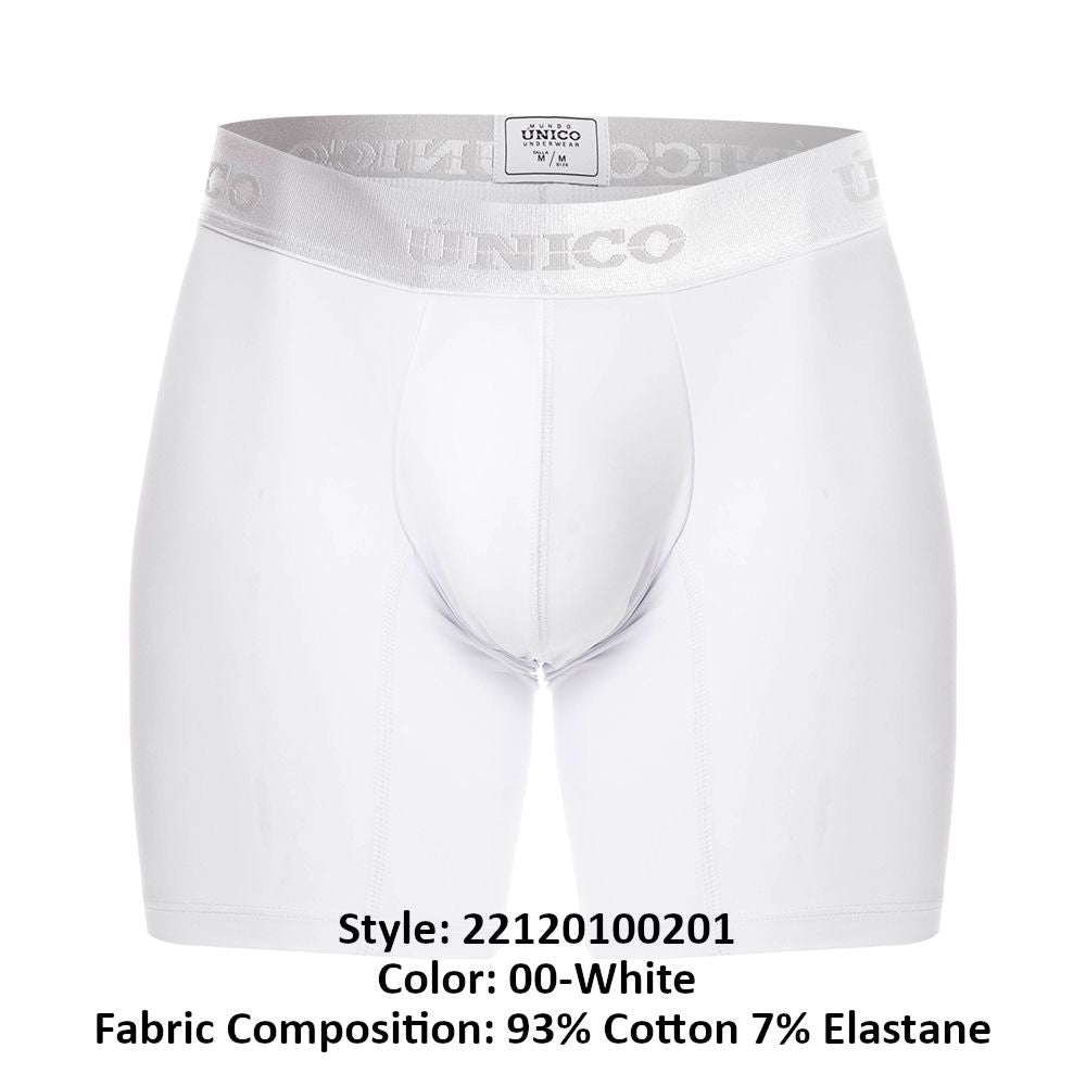 Mundo Unico Men's Underwear 22120100201 Cristalino A22 Boxer Briefs Color 00-White