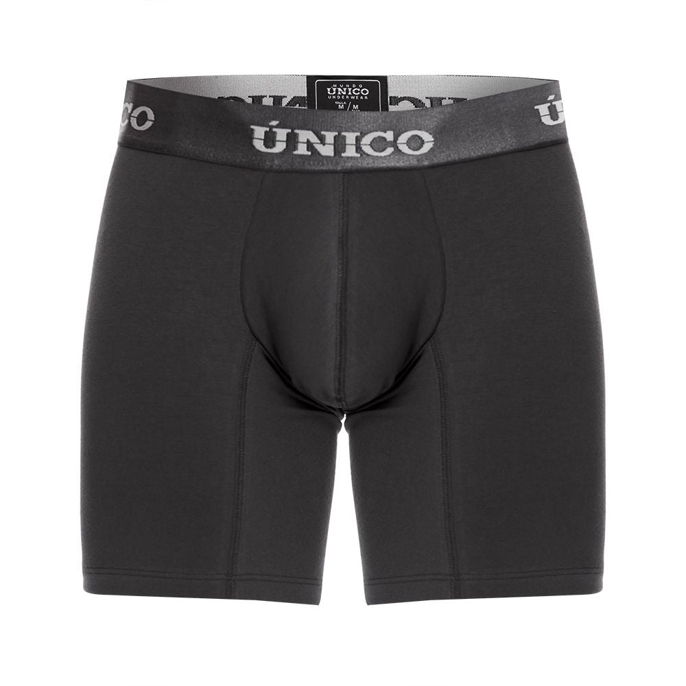 Mundo Unico Men's Underwear 22120100204 Asfalto A22 Boxer Briefs Color 96-Dark Gray