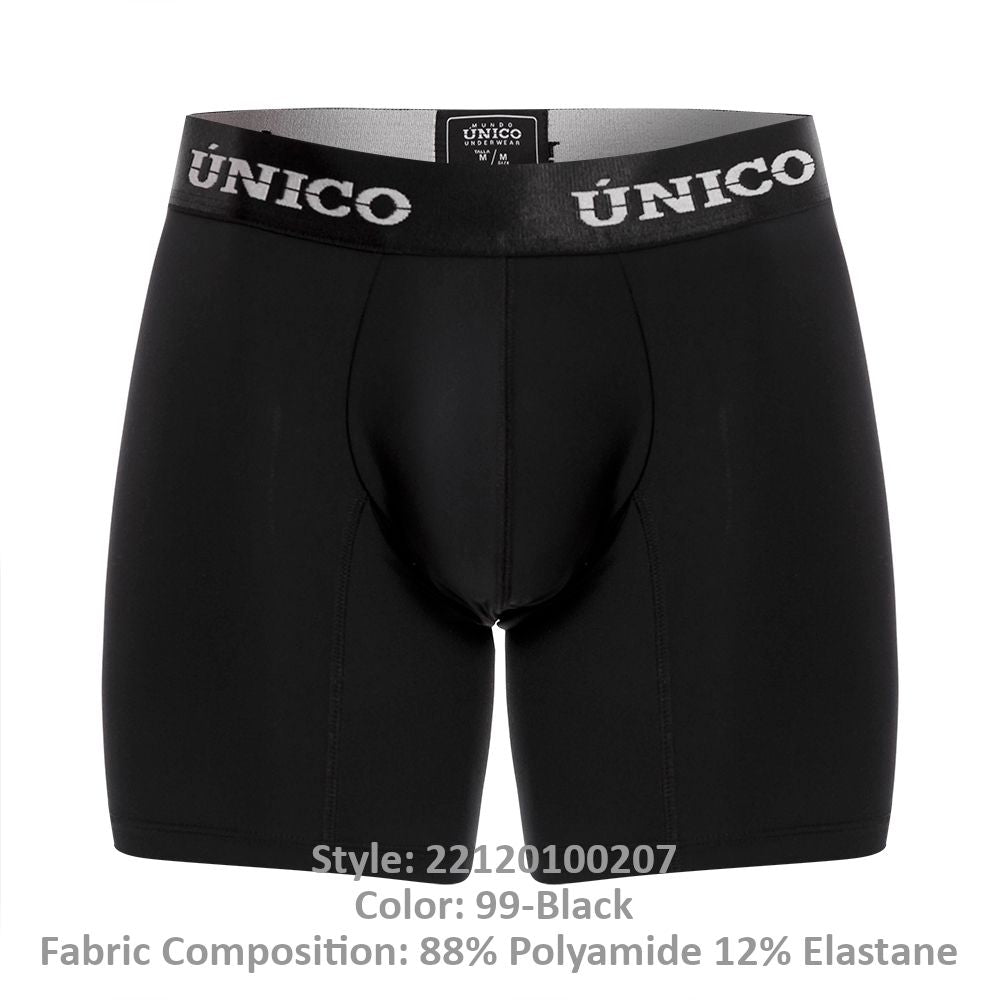 Mundo Unico Men's Underwear 22120100207 Intenso M22 Boxer Briefs Color 99-Black
