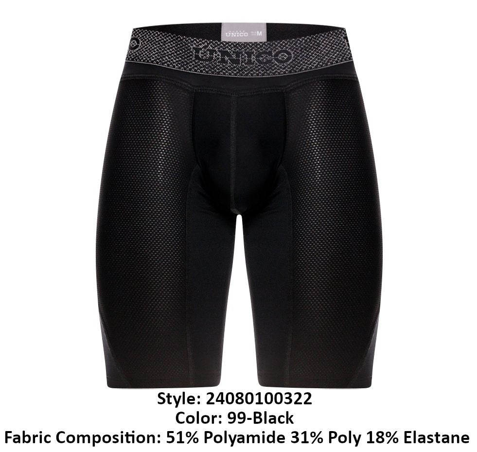 Mundo Unico Men's Underwear 24080100322 Ardid Boxer Briefs Color 99-Black