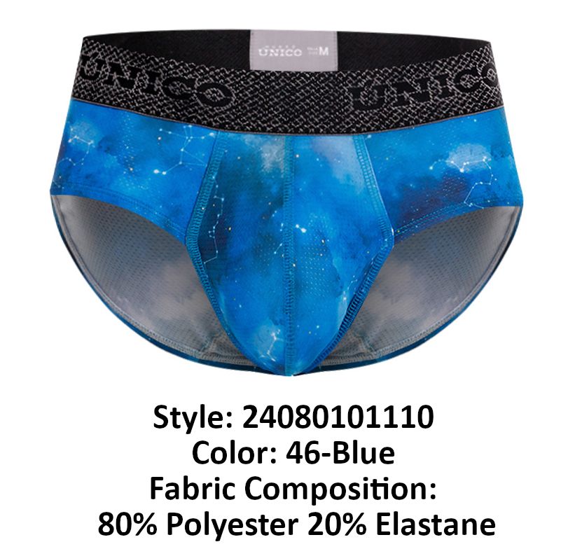 Mundo Unico Men's Underwear 24080101110 Infinito Briefs Color 46-Blue