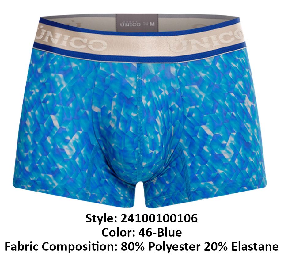 Mundo Unico Men's Underwear 24100100106 Palindromo Trunks Color 46-Blue