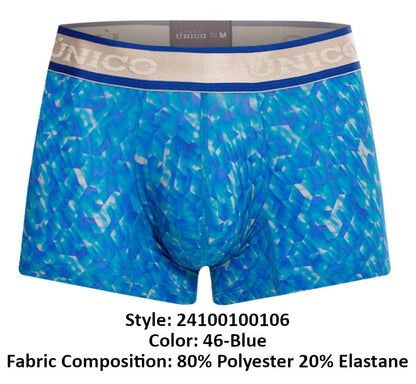Mundo Unico Men's Underwear 24100100106 Palindromo Trunks Color 46-Blue