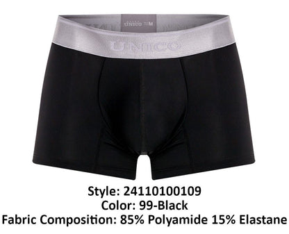 Mundo Unico Men's Underwear 24110100109 Argento Trunks Color 99-Black