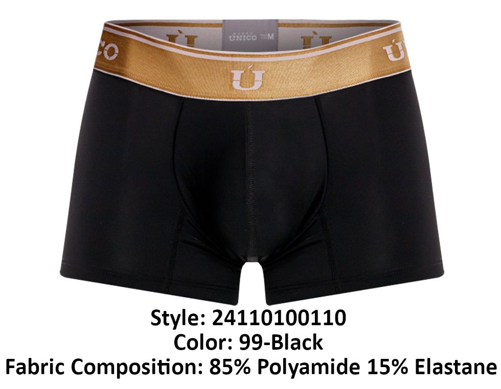 Mundo Unico Men's Underwear 24110100110 Lingote Trunks Color 99-Black