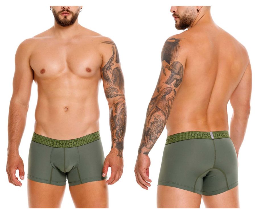 Mundo Unico Men's Underwear 25020100105 Glauco Trunks Color 43-Green