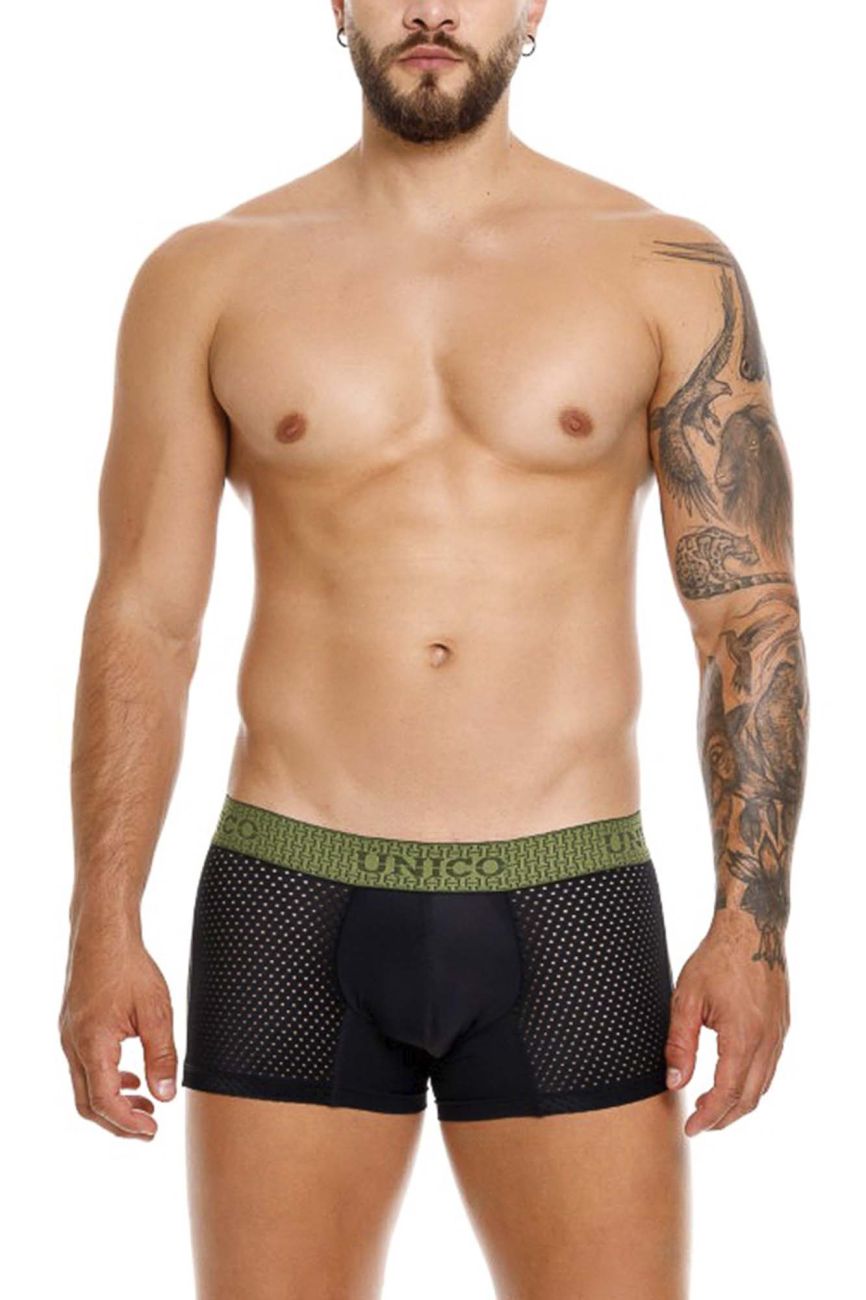 Mundo Unico Men's Underwear 25020100121 Tribunal Trunks Color 99-Black